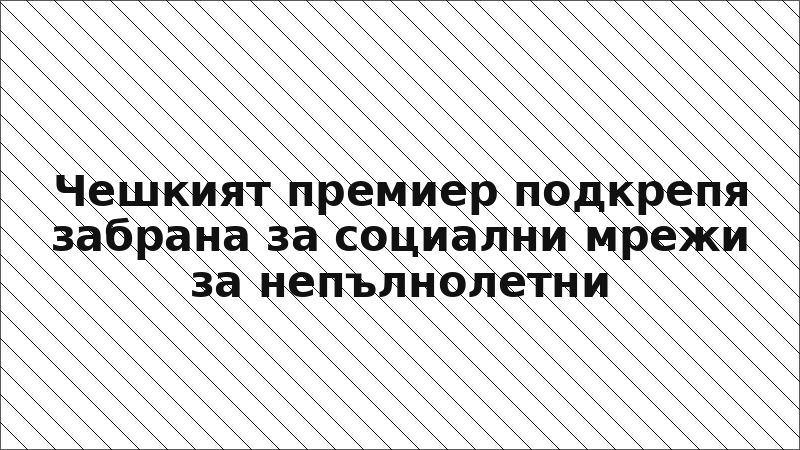 Чешкият премиер подкрепя забрана за социални мрежи за непълнолетни
