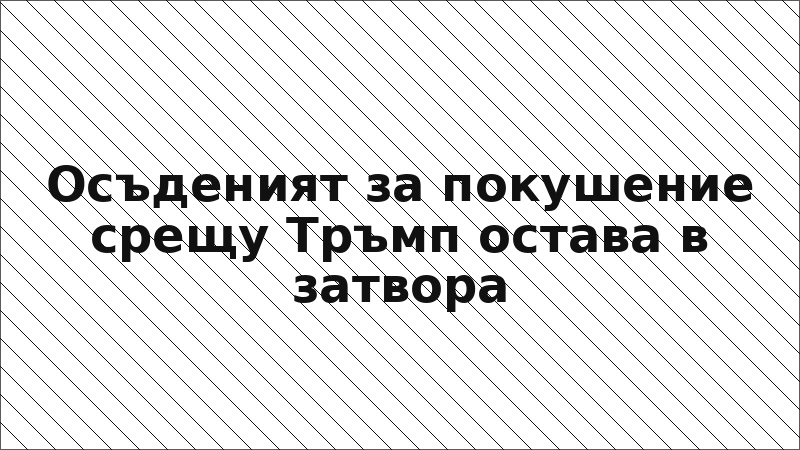 Осъденият за покушение срещу Тръмп остава в затвора