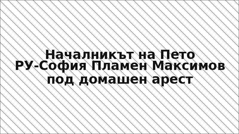 Началникът на Пето РУ-София Пламен Максимов под домашен арест