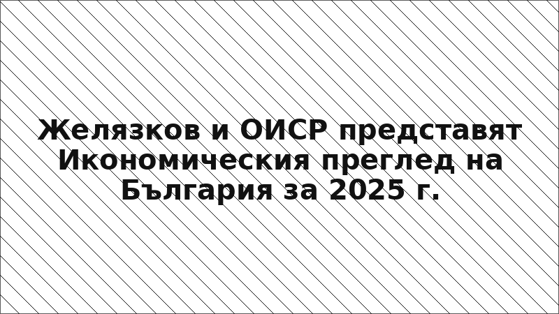 Желязков и ОИСР представят Икономическия преглед на България за 2025 г.