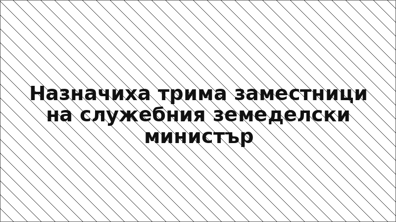 Назначиха трима заместници на служебния земеделски министър