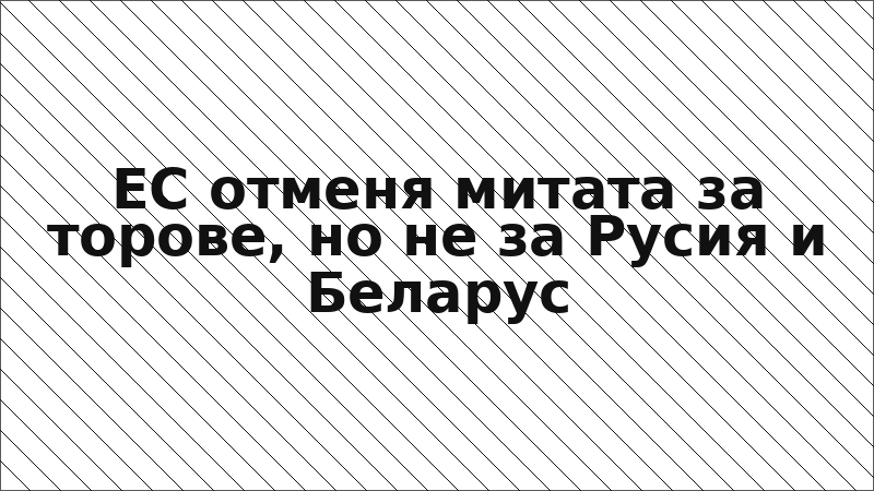 ЕС отменя митата за торове, но не за Русия и Беларус