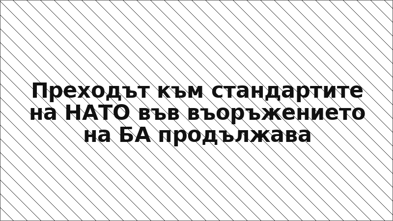 Преходът към стандартите на НАТО във въоръжението на БА продължава