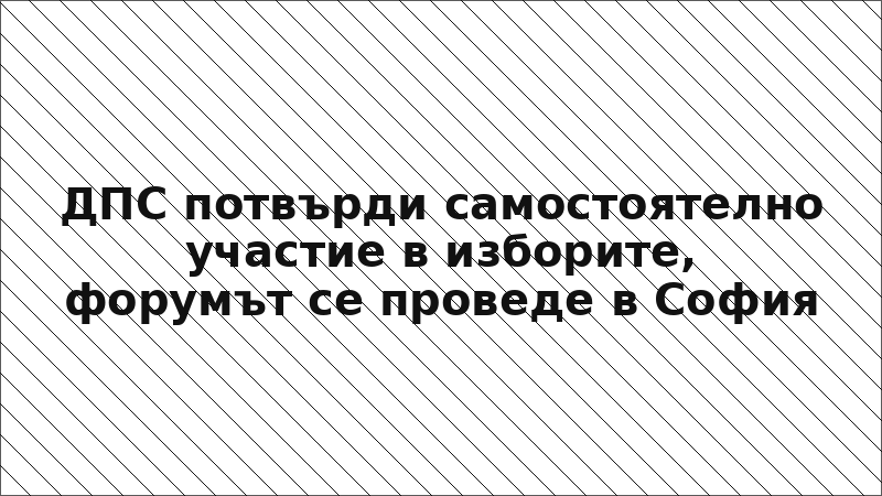 ДПС потвърди самостоятелно участие в изборите, форумът се проведе в София