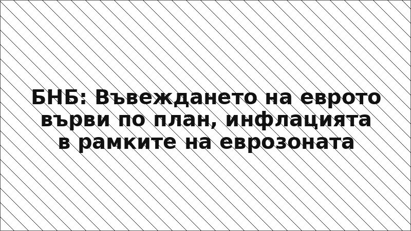 БНБ: Въвеждането на еврото върви по план, инфлацията в рамките на еврозоната