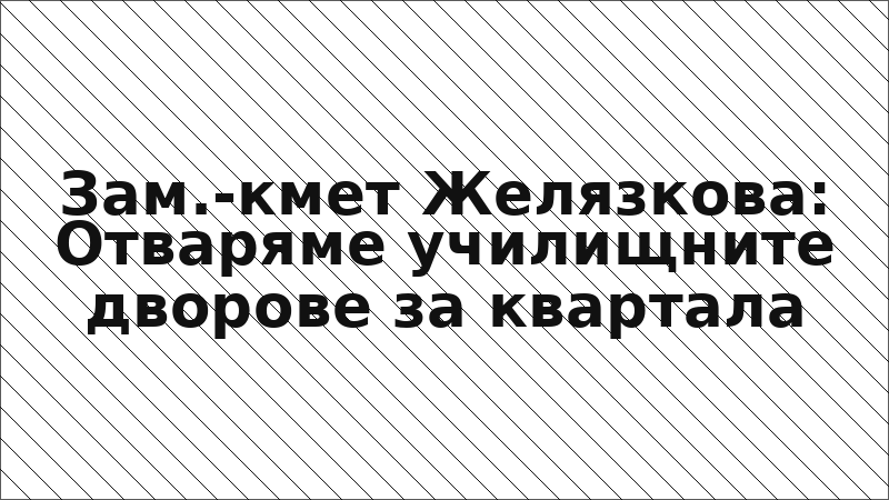 Зам.-кмет Желязкова: Отваряме училищните дворове за квартала