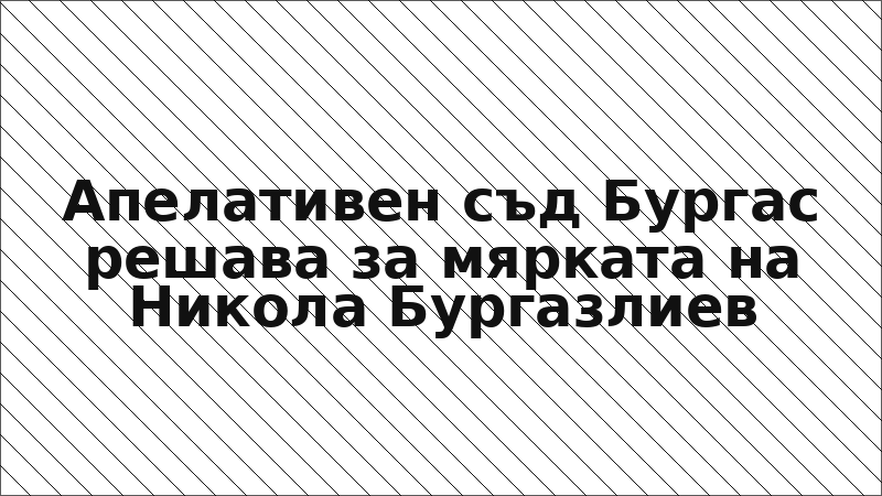 Апелативен съд Бургас решава за мярката на Никола Бургазлиев