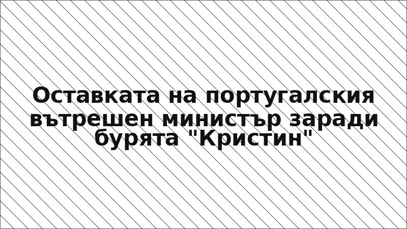 Оставката на португалския вътрешен министър заради бурята "Кристин"