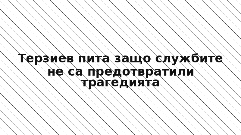 Терзиев пита защо службите не са предотвратили трагедията