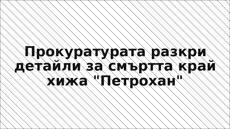 Прокуратурата разкри детайли за смъртта край хижа "Петрохан"