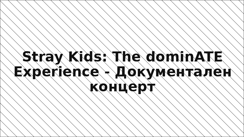 Stray Kids: The dominATE Experience - Документален концерт