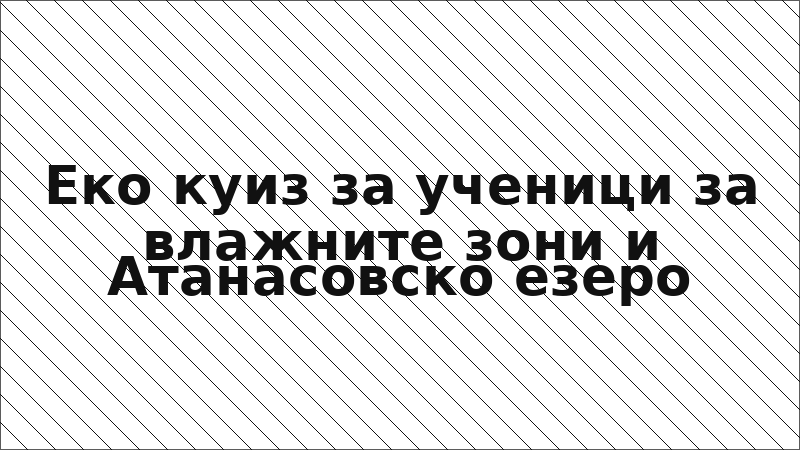 Еко куиз за ученици за влажните зони и Атанасовско езеро