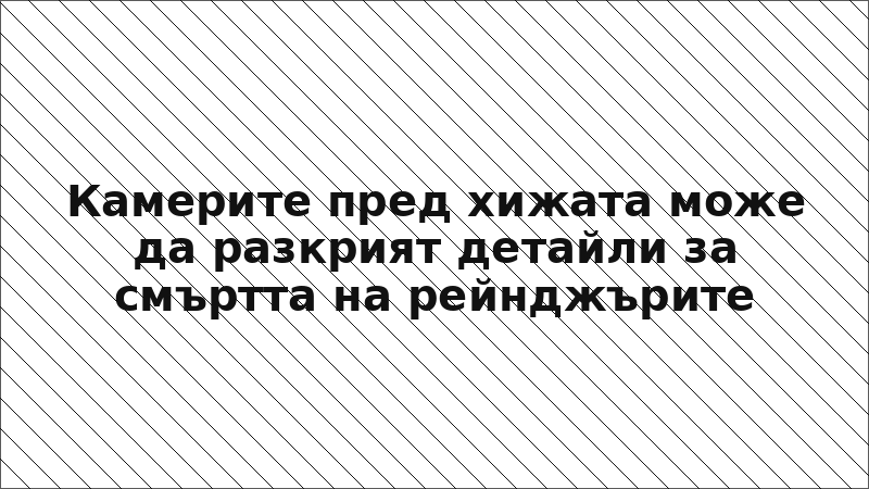 Камерите пред хижата може да разкрият детайли за смъртта на рейнджърите