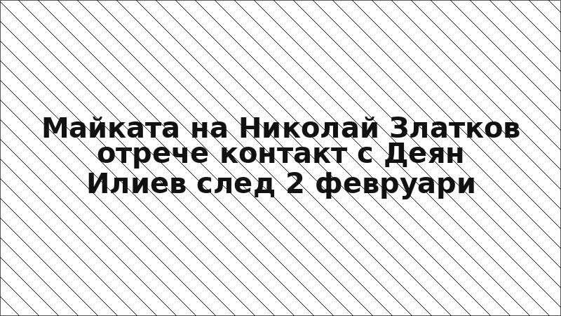 Майката на Николай Златков отрече контакт с Деян Илиев след 2 февруари