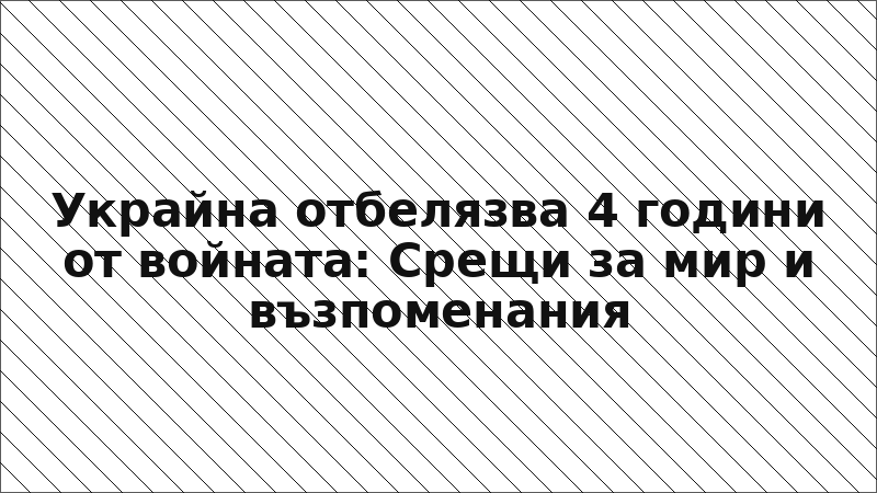 Украйна отбелязва 4 години от войната: Срещи за мир и възпоменания