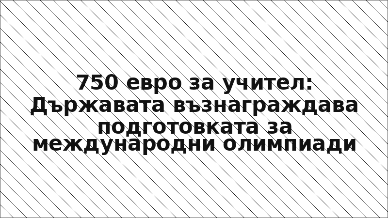 750 евро за учител: Държавата възнаграждава подготовката за международни олимпиади