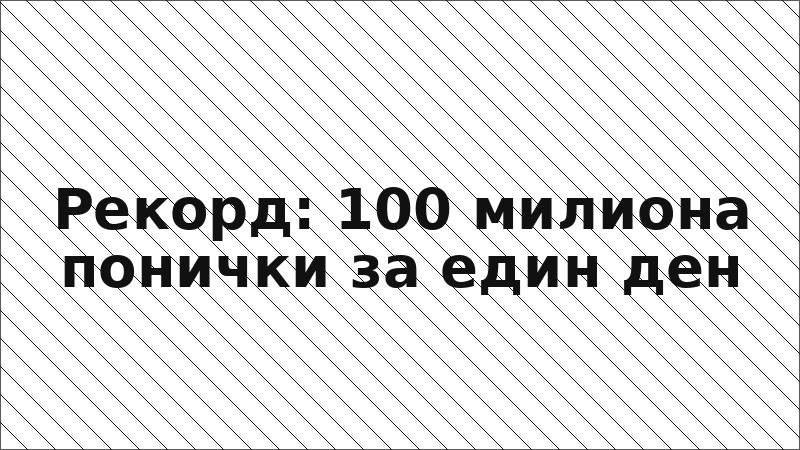Рекорд: 100 милиона понички за един ден