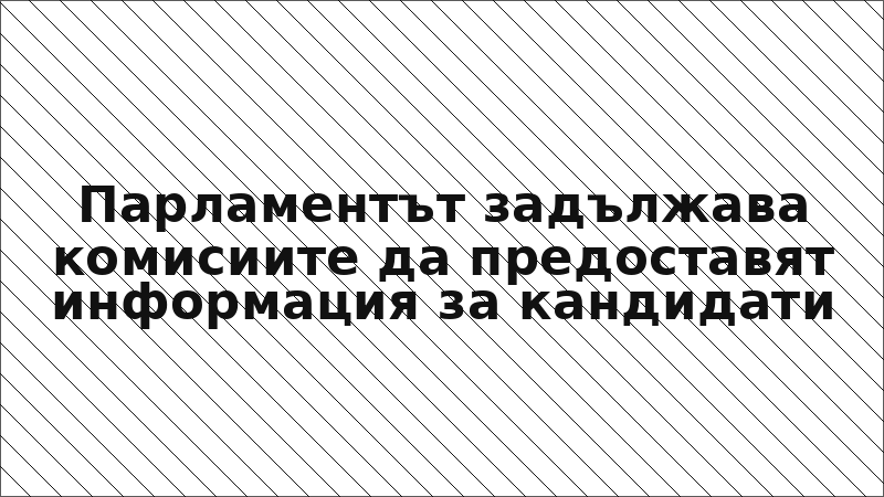 Парламентът задължава комисиите да предоставят информация за кандидати