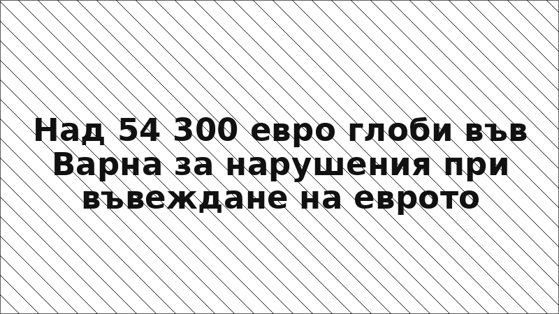 Над 54 300 евро глоби във Варна за нарушения при въвеждане на еврото