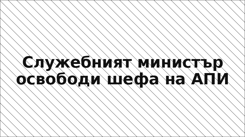 Служебният министър освободи шефа на АПИ