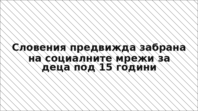 Словения предвижда забрана на социалните мрежи за деца под 15 години