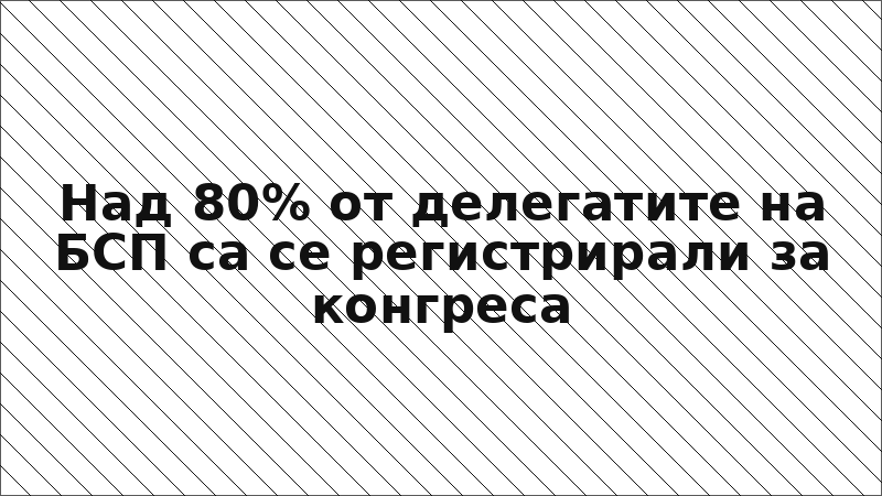 Над 80% от делегатите на БСП са се регистрирали за конгреса