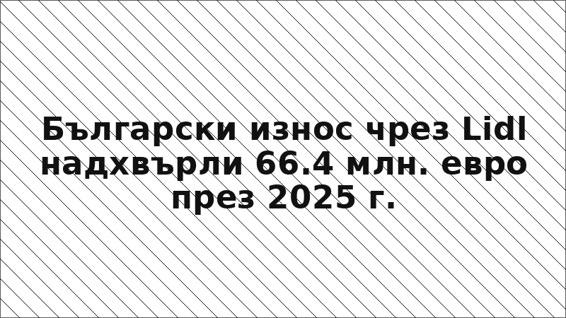 Български износ чрез Lidl надхвърли 66.4 млн. евро през 2025 г.