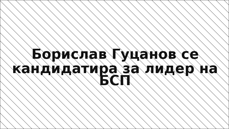 Борислав Гуцанов се кандидатира за лидер на БСП
