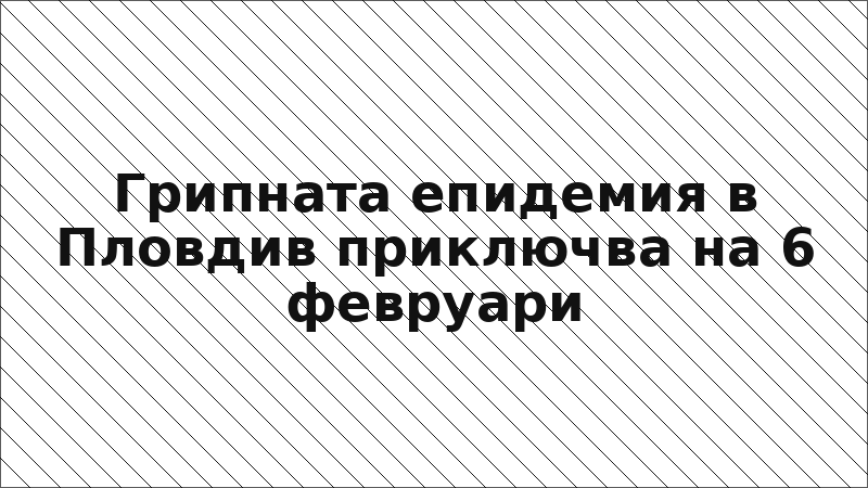 Грипната епидемия в Пловдив приключва на 6 февруари