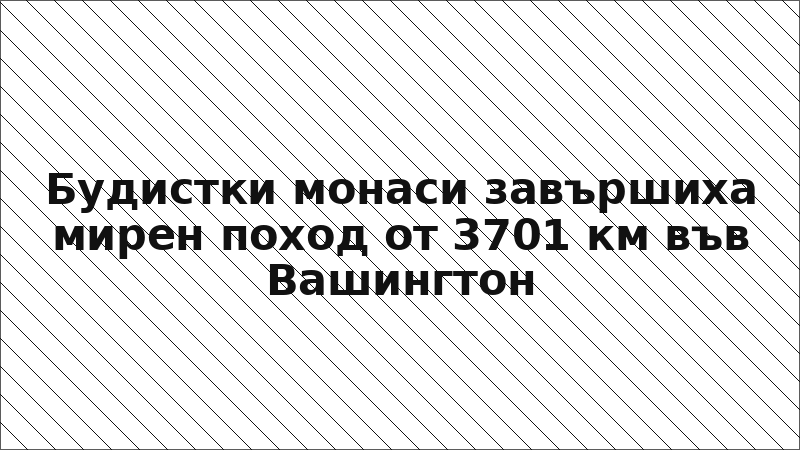 Будистки монаси завършиха мирен поход от 3701 км във Вашингтон