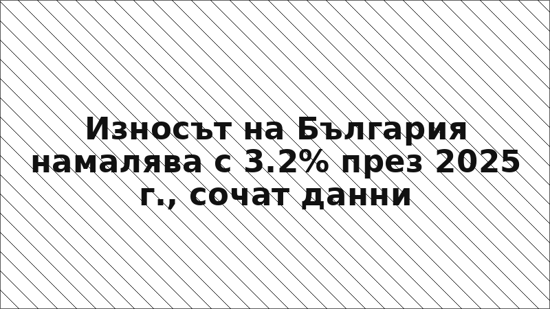Износът на България намалява с 3.2% през 2025 г., сочат данни