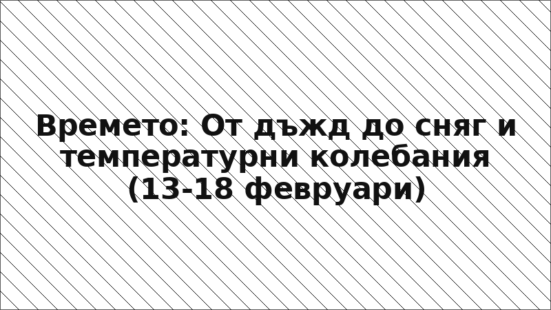Времето: От дъжд до сняг и температурни колебания (13-18 февруари)