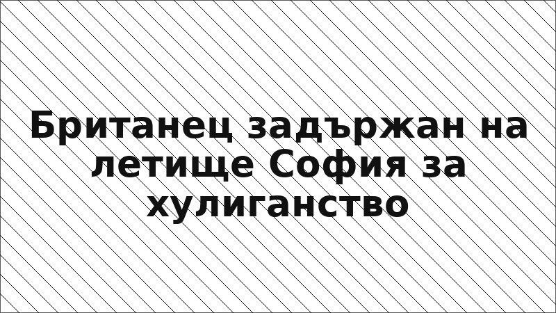 Британец задържан на летище София за хулиганство