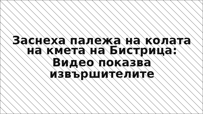 Заснеха палежа на колата на кмета на Бистрица: Видео показва извършителите
