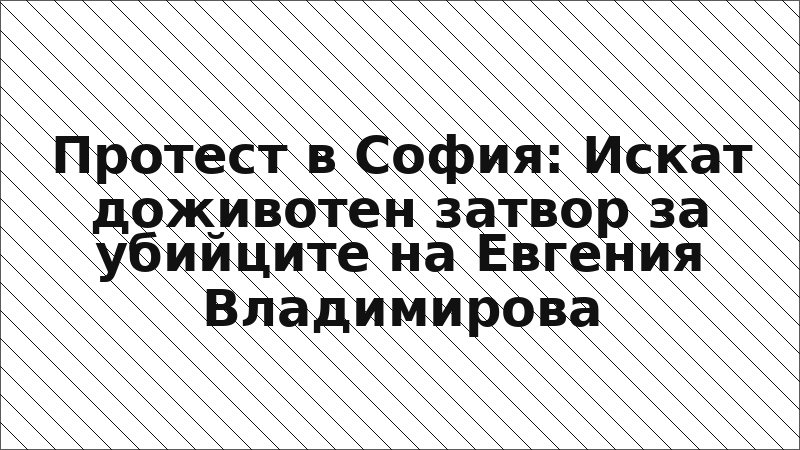 Протест в София: Искат доживотен затвор за убийците на Евгения Владимирова