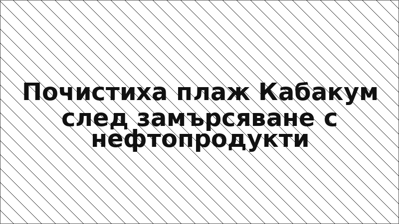 Почистиха плаж Кабакум след замърсяване с нефтопродукти