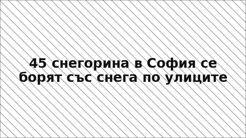 45 снегорина в София се борят със снега по улиците