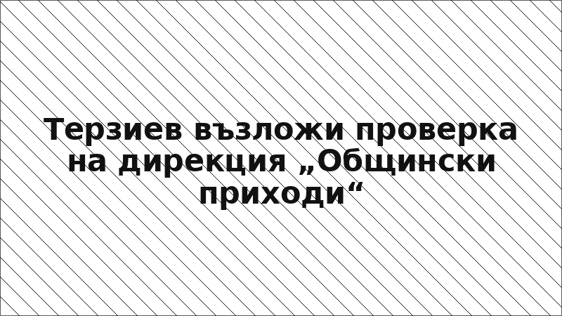 Терзиев възложи проверка на дирекция „Общински приходи“