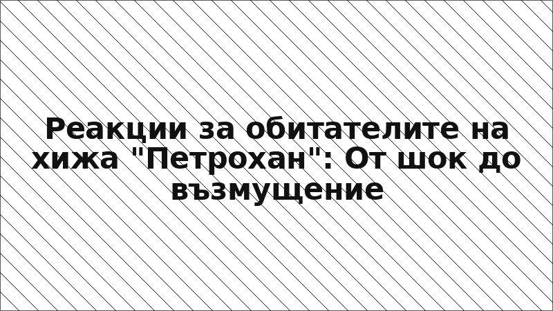 Реакции за обитателите на хижа "Петрохан": От шок до възмущение