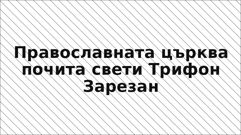 Православната църква почита свети Трифон Зарезан