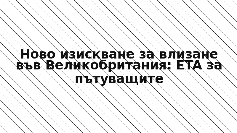 Ново изискване за влизане във Великобритания: ETA за пътуващите