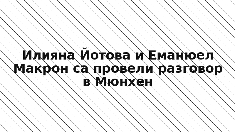 Илияна Йотова и Еманюел Макрон са провели разговор в Мюнхен