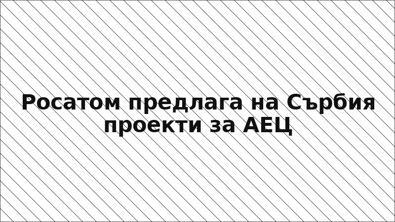 Росатом предлага на Сърбия проекти за АЕЦ