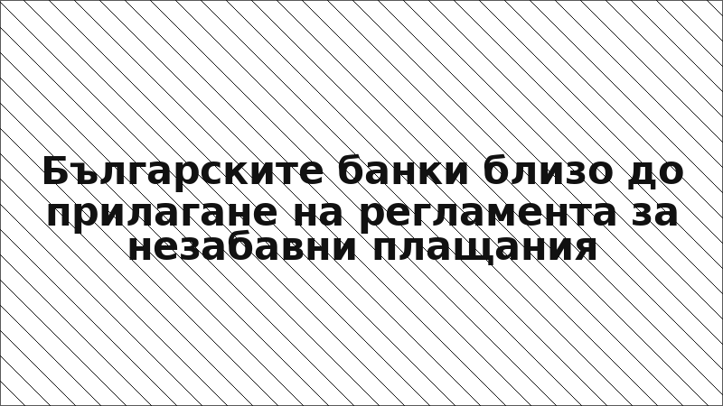 Българските банки близо до прилагане на регламента за незабавни плащания