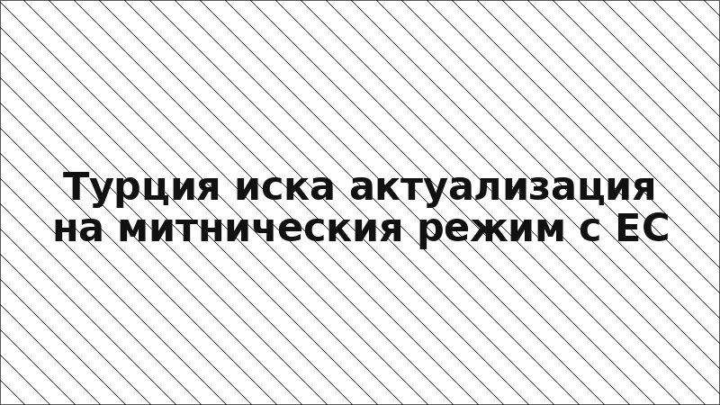 Турция иска актуализация на митническия режим с ЕС