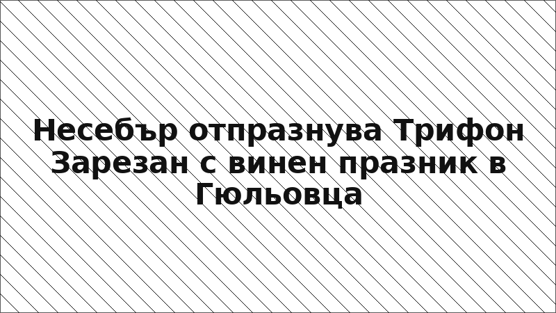 Несебър отпразнува Трифон Зарезан с винен празник в Гюльовца