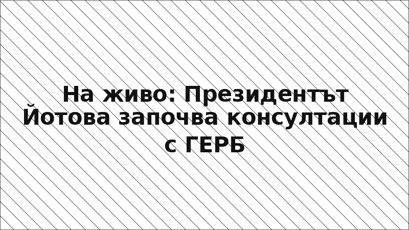 На живо: Президентът Йотова започва консултации с ГЕРБ