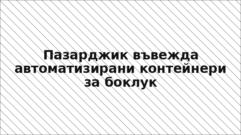 Пазарджик въвежда автоматизирани контейнери за боклук