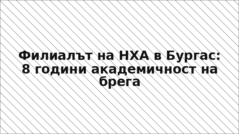 Филиалът на НХА в Бургас: 8 години академичност на брега