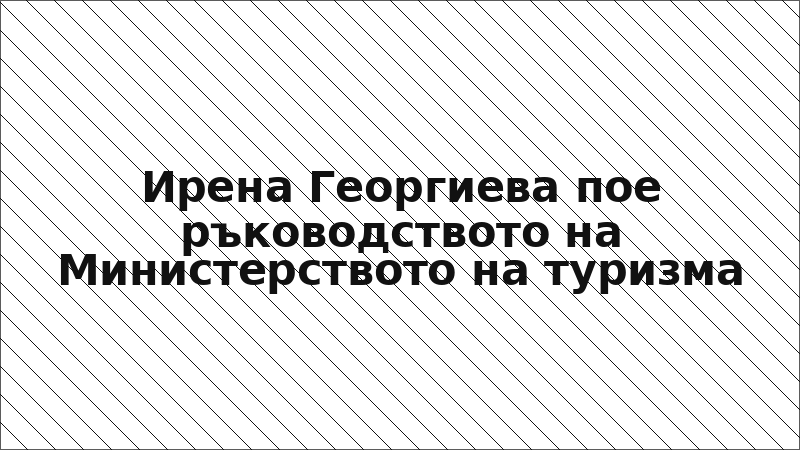 Ирена Георгиева пое ръководството на Министерството на туризма